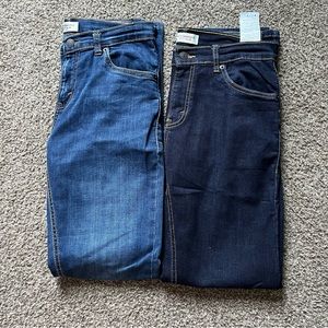 2 pairs of Levi boys kids slim fit jeans size 18 REG